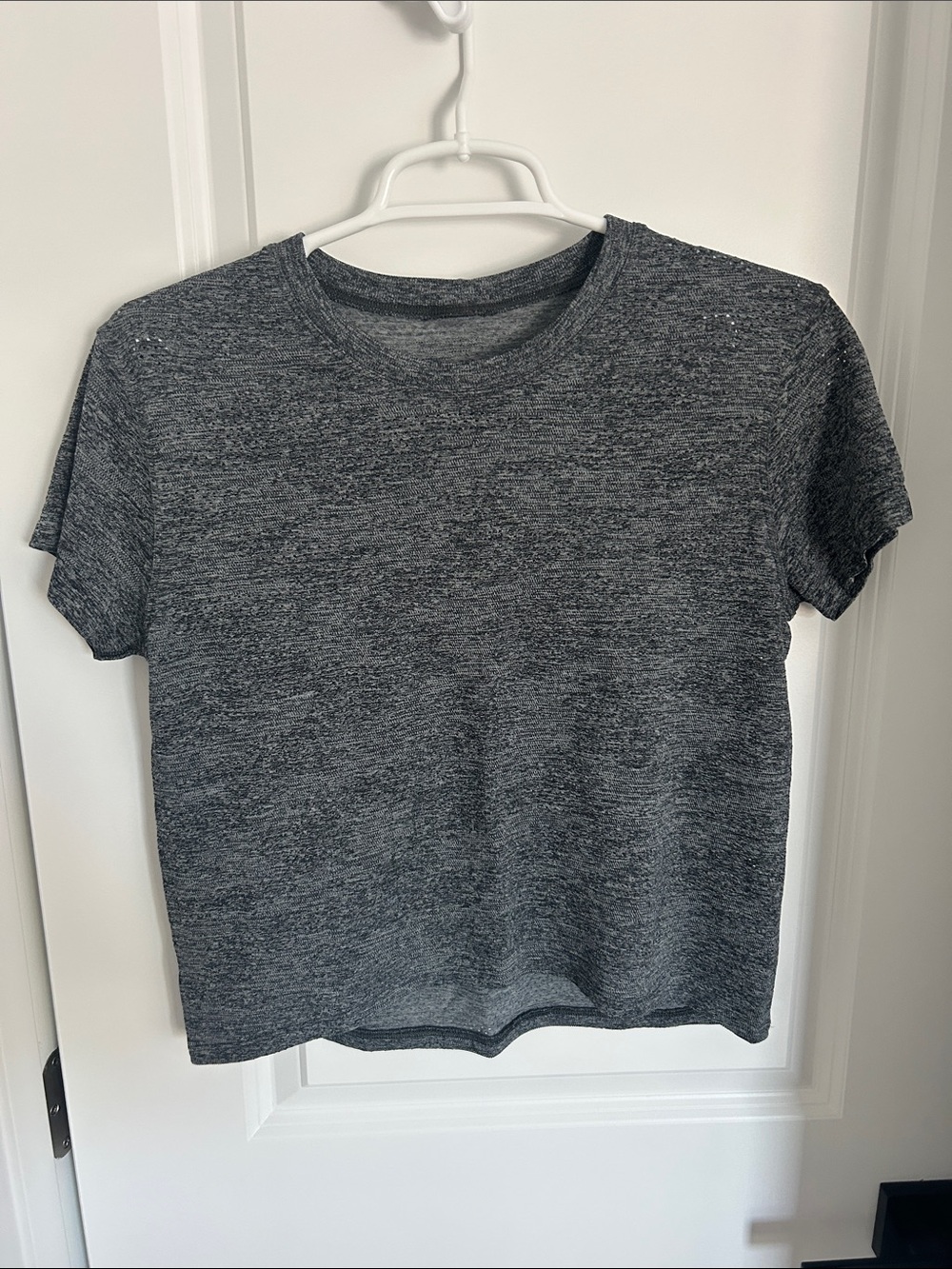 lululemon athletica Heathered Charcoal Short Sleeve Crew Tee